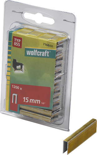 Wolfcraft smalle saddelsømme | type 055 | 15 mm | 1200 stykker - 7166000