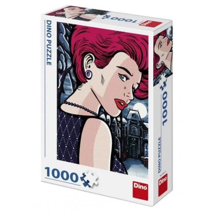 Dinotoys dino puslespil - pop art mystisk kvinde - 1000 brikker