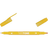 Tombow • twintone to-tip børstepen kromgul