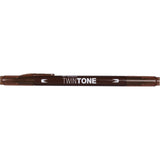 Tombow • twintone dual-tip brushpen chokolade