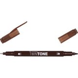 Tombow • twintone dual-tip brushpen chokolade