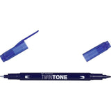 Tombow • twintone børstepen med to spidser marineblå