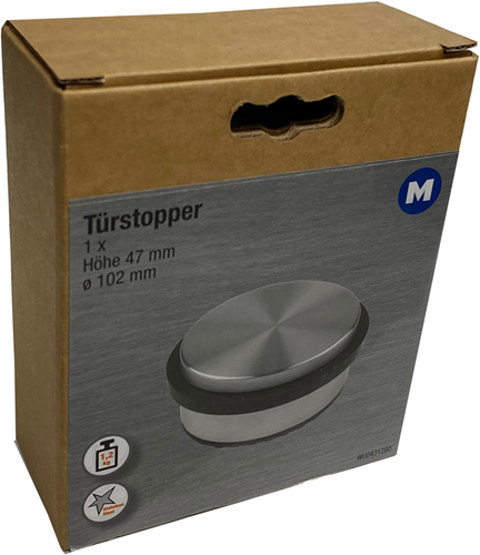 Metafranc dørstop rustfrit stål flad *nl* - wu0431260