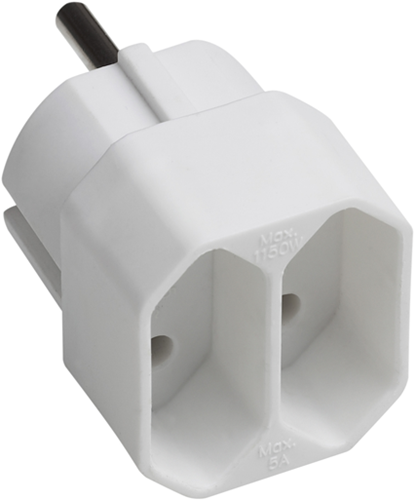 Meister euro adapter 2v hvid - wu7423210