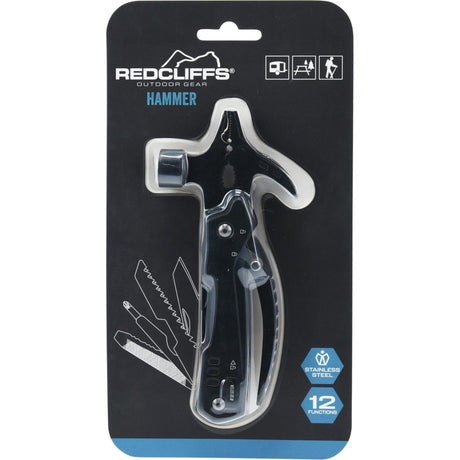 Redcliffs hammer 12 funktioner 15cm sort