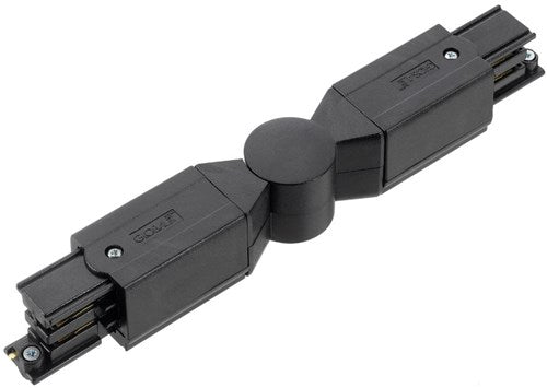 Xts hjørnestykke justerbart til. skinne 3-faset sort - 5050044