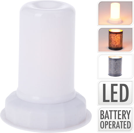 Home styling LED lampe flamme effekt med timer ø8xh9cm