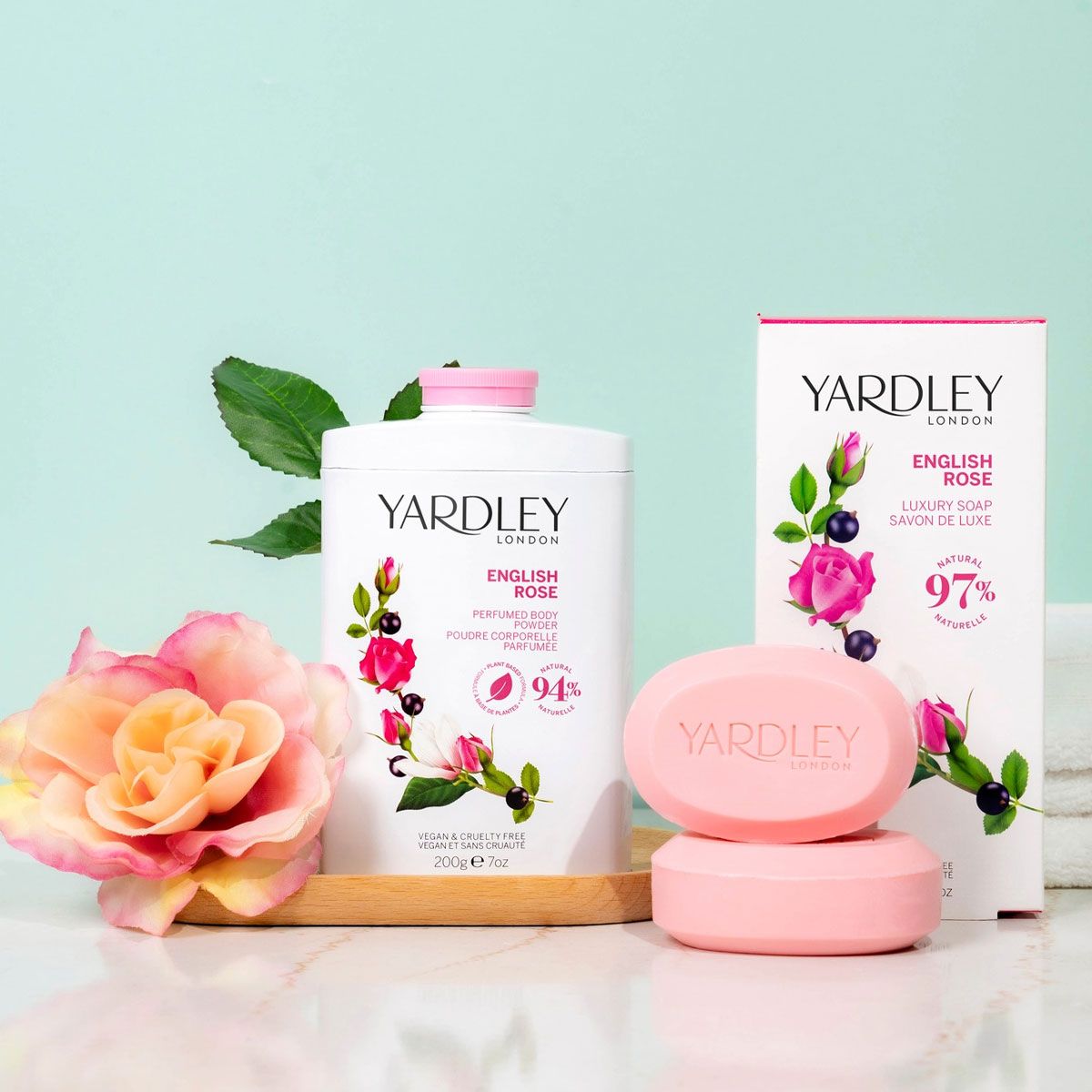 Yardley london engelsk rose sæbe 3x100gr.