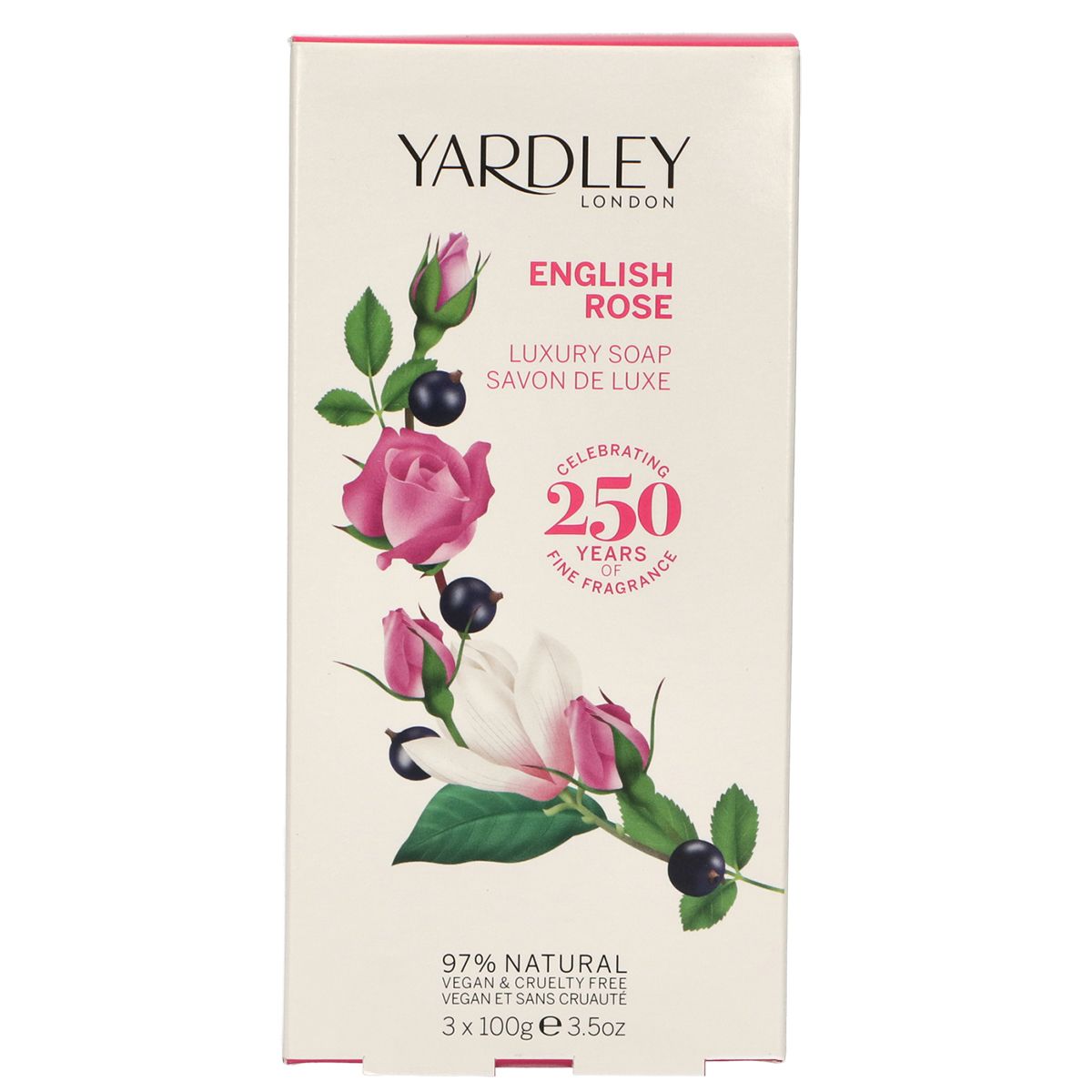 Yardley london engelsk rose sæbe 3x100gr.