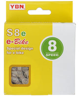 Ybn 8-gears elcykelkæde s8e s2 136 led