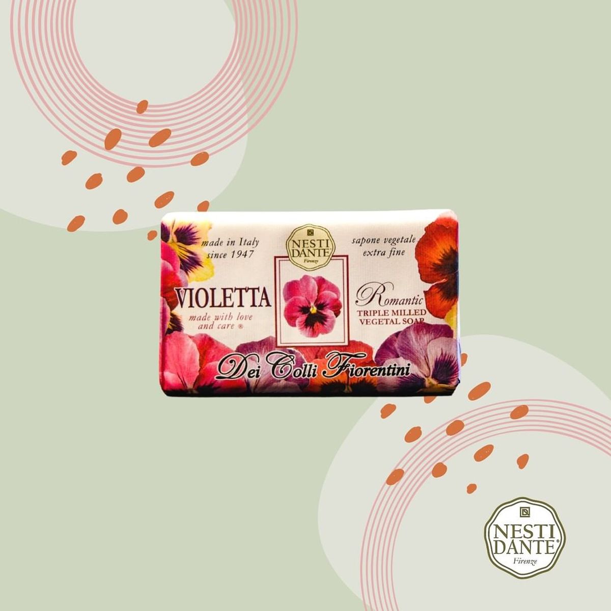 Nesti dante fiorentini violetta sæbe 250gr.