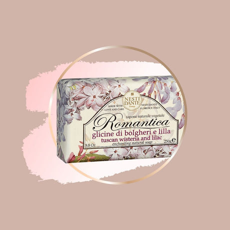Nesti dante romantica toscanske blåregn liliac sæbe 250gr.