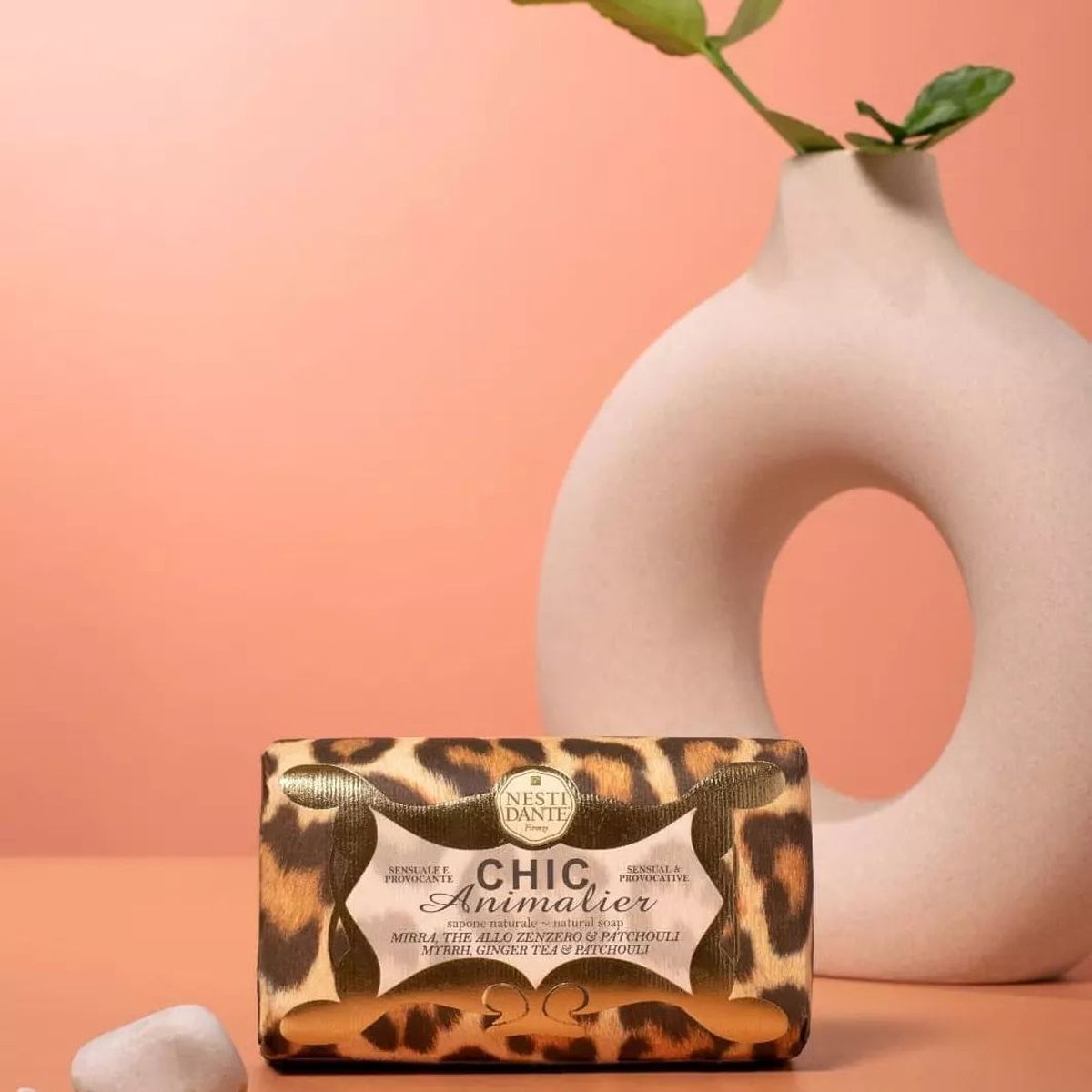 Nesti dante chic animalier myrra ingefær te patchouli sæbe 250gr.