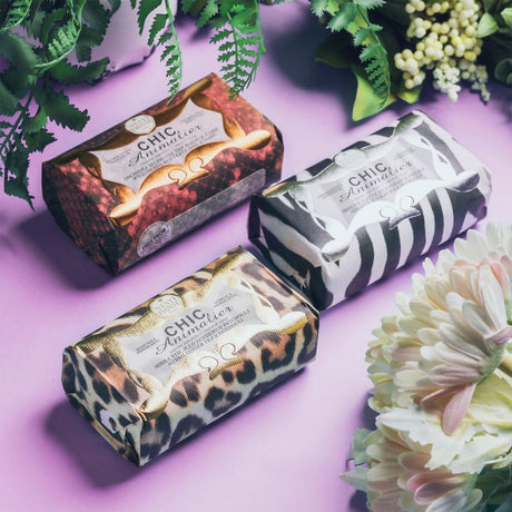 Nesti dante chic animalier vild orkidé, røde rea blade tiare sæbe 250gr.