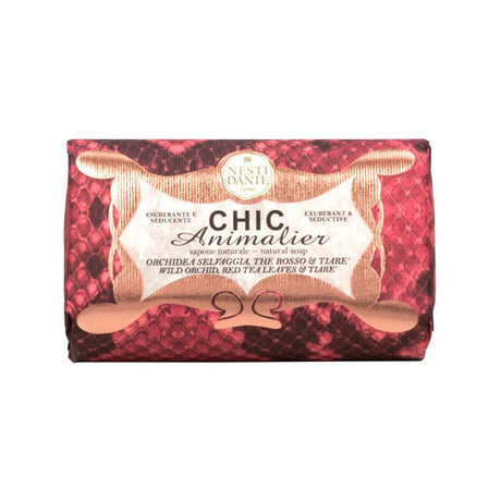 Nesti dante chic animalier vild orkidé, røde rea blade tiare sæbe 250gr.