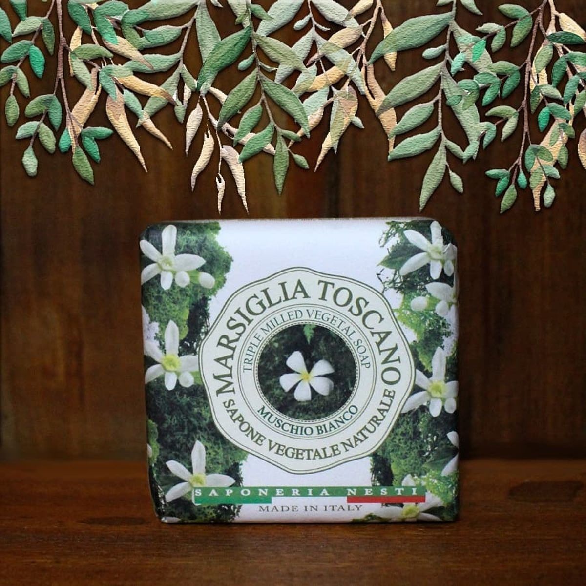 Nesti dante marsiglia toscano muschio bianco sæbe 200gr.
