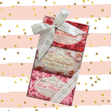 Nesti dante gavesæt sæbe rosa 3x150gr.