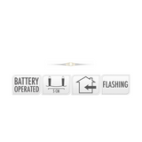 Zilverdraad flashing led ww 100 leds 495cm