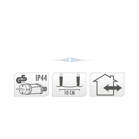 Zilverdraad led multicolor 80 leds 790cm