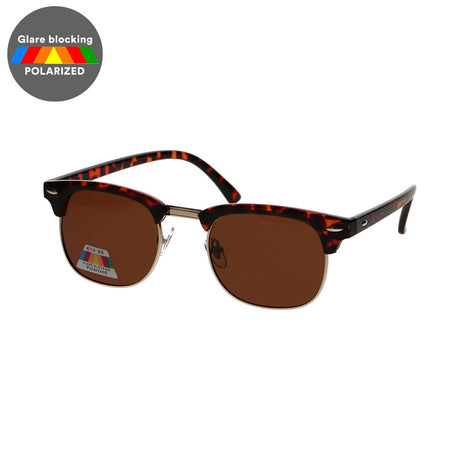 Spectrum polariserede solbriller club square havana guldbrun unisex