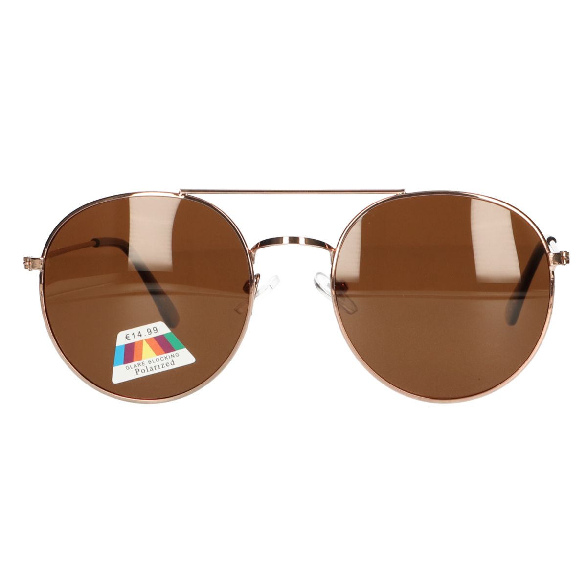 Spectrum polariserede solbriller pilot brun glas unisex