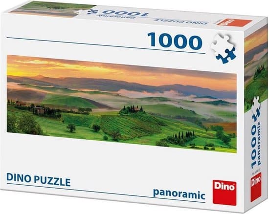 Dinotoys dino puslespil - panorama solopgang Toscana - 1000 brikker