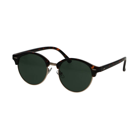 Spectrum solbriller club rund havana guldgrøn unisex