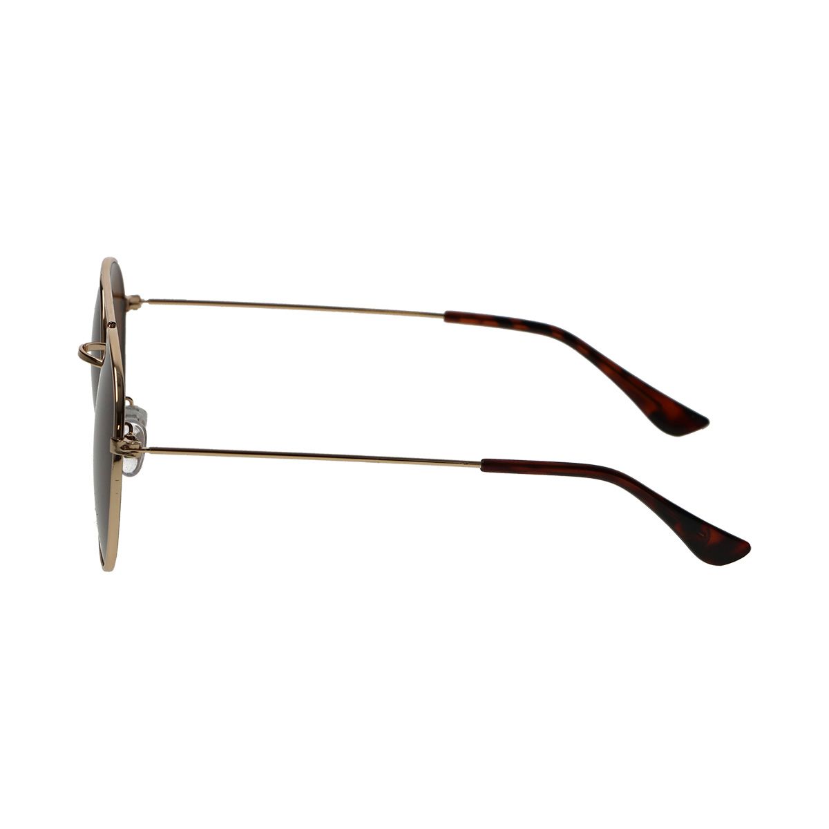 Spectrum solbriller rund guld metal brun unisex