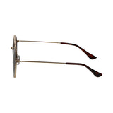 Spectrum solbriller rund guld metal brun unisex