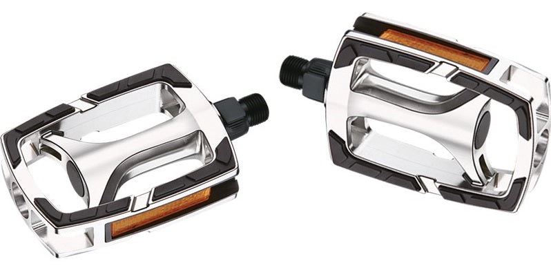 Ergotec 628 Pedal Set Aluminium Anti -Lip 9 16 tommer sølv