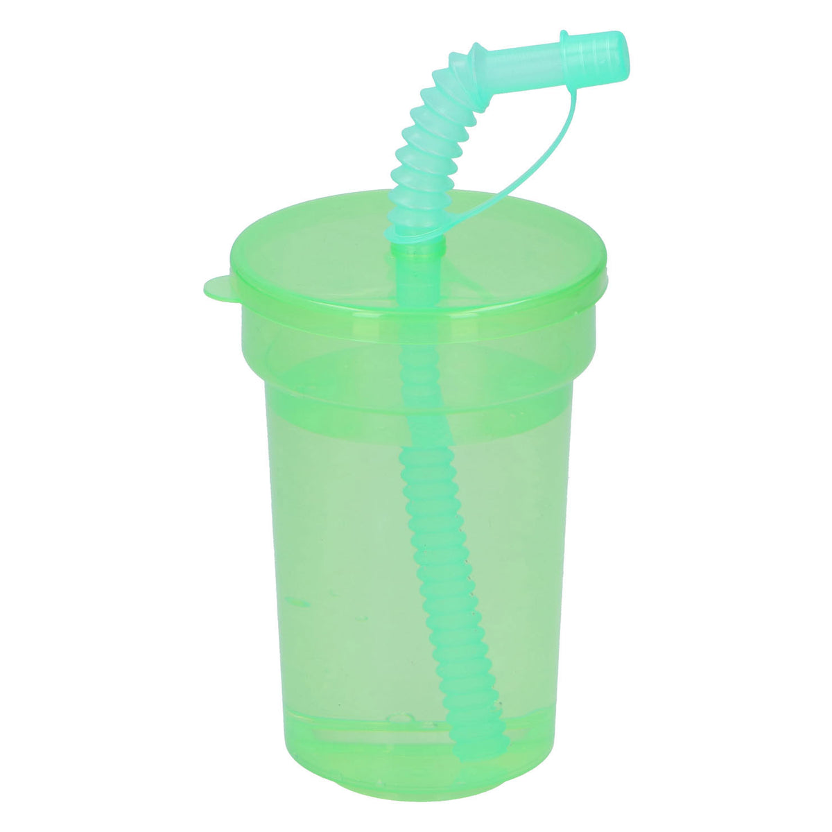 Plastik drikkekop med halm 387 ml, 6 ..