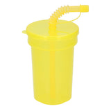 Plastik drikkekop med halm 387 ml, 6 ..