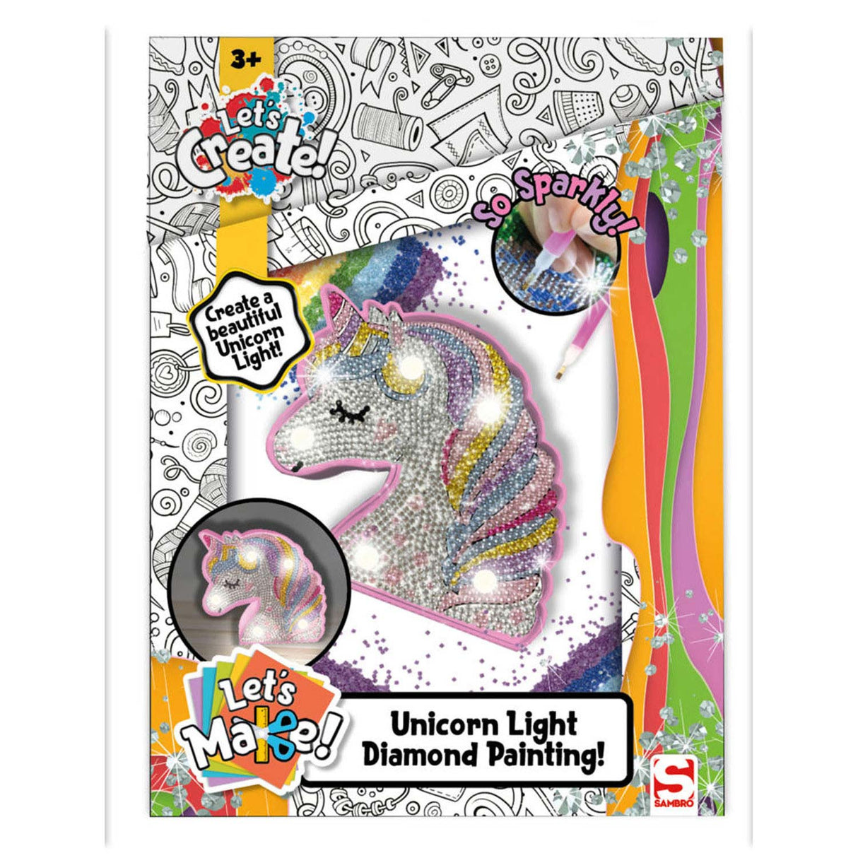 Sambro Diamond Art Unicorn Lamp