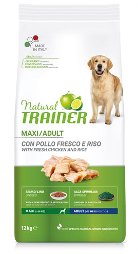 Naturlig træner hund maxi voksen kylling ris