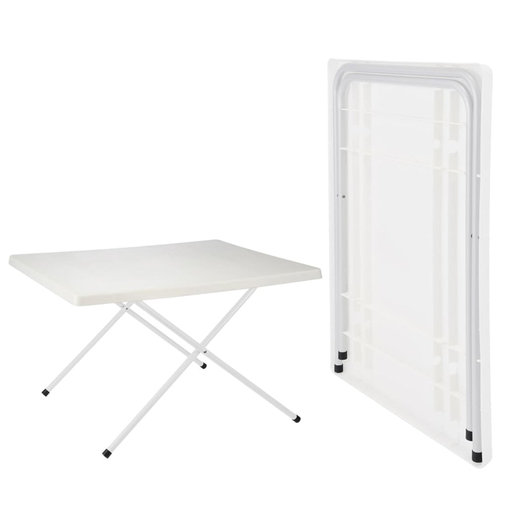 Hej hej campingbord sammenfoldelig justerbar 80x60x51 61 cm hvid