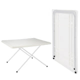 Hej hej campingbord sammenfoldelig justerbar 80x60x51 61 cm hvid