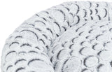 Trixie Dog Basket Mila Round Plush White Grey