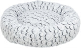 Trixie Dog Basket Mila Round Plush White Grey