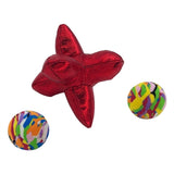 Kong Cat Active Jacks Stuiterbal Multipack med Catnip Red
