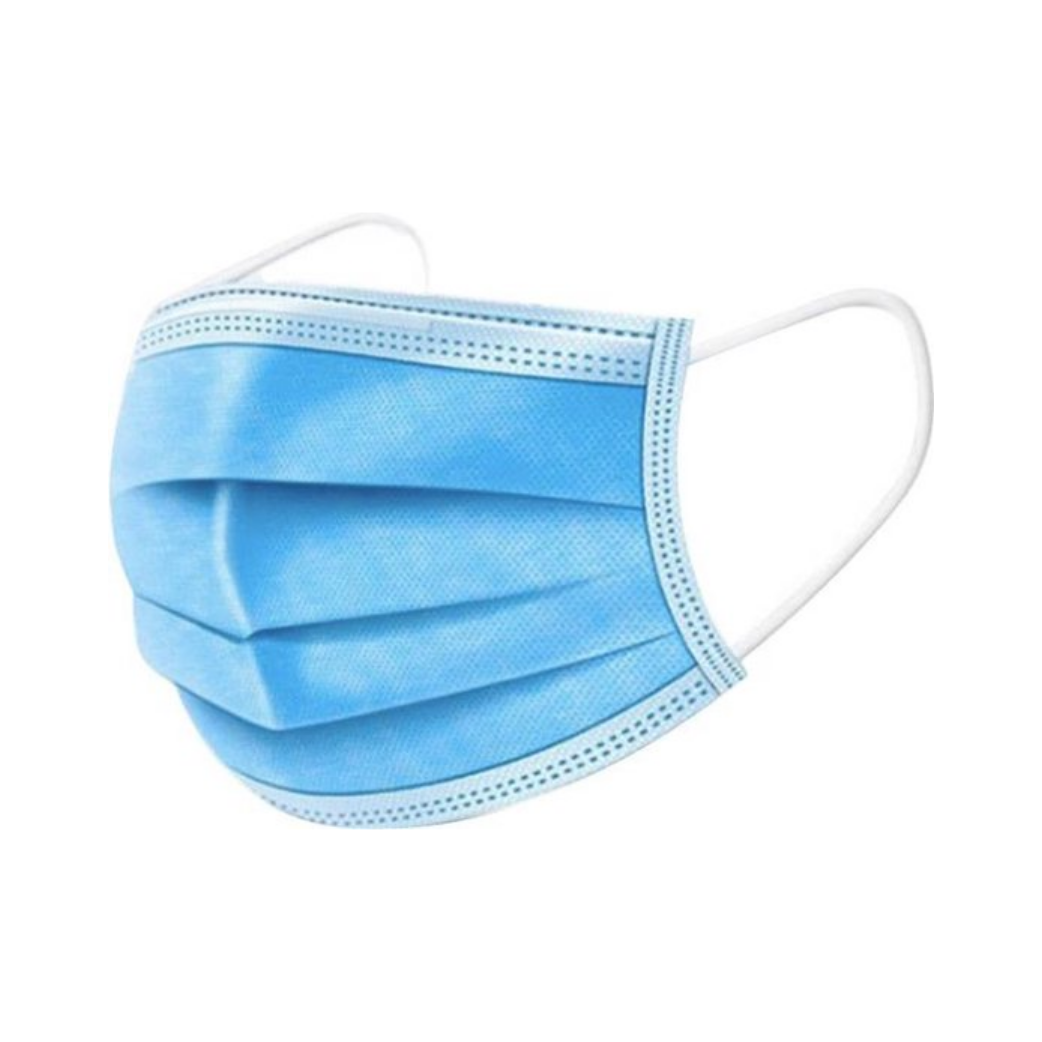 Disponable 3 lag af mund maske mundhætte. pr. 50 stykker