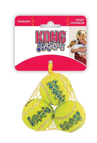 Kong Squeakair Tennis Ball Yellow med bip