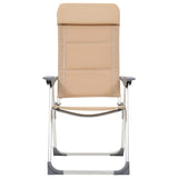 Vidaxl Camping Stole 2 St. 58x69x111 cm aluminiumscreme