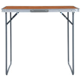 Vidaxl campingbord sammenfoldelig med metalramme 80x60 cm