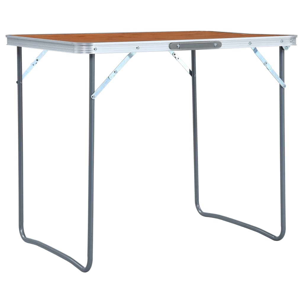 Vidaxl campingbord sammenfoldelig med metalramme 80x60 cm