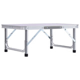 Vidaxl campingbord sammenfoldelig 60x45 cm aluminium hvid