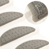 Vidaxl Stair Mats 15 St 56x17x3 cm grå