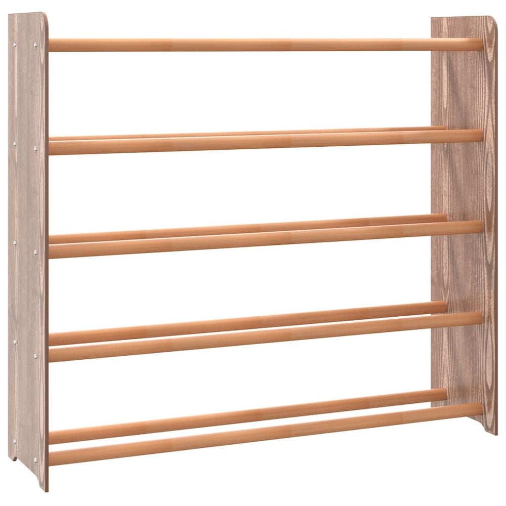 Vidaxl Shoe Rack 90x24x81 cm forarbejdet træbrun