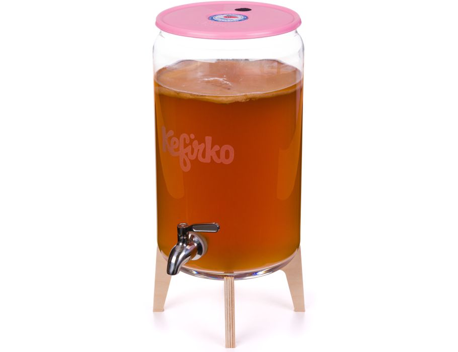 Kefirko Kombucha Glass Jar på et stativ