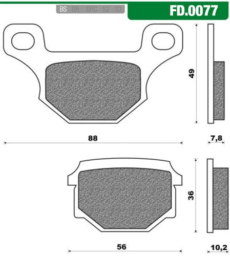 NewFren Disc Brake Block NewFren FD0077 TGB