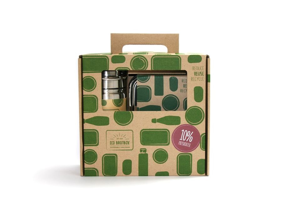 Eco-Brotbox Gift Set frokostkasse og drikkeflaske 500 ml